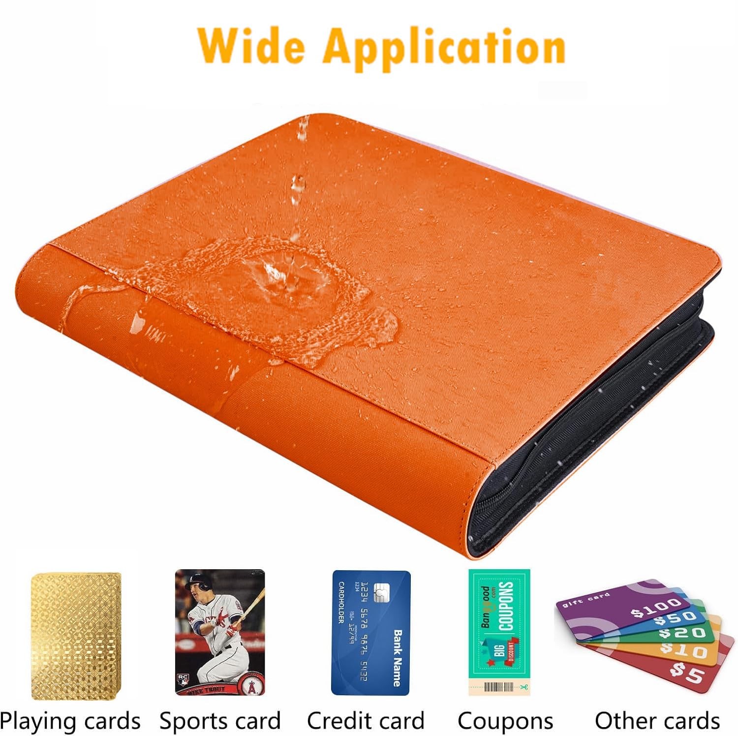 1000+ Pockets Trading Card Binder, 16 Pocket Ringless Side Loading Card Holde...