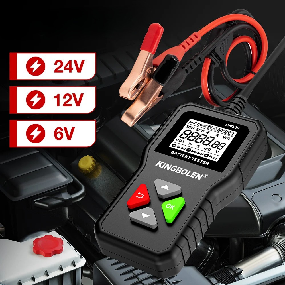 Car Battery Tester 12V 24V Battery Detect Auto Battery Analyzer Car Battery Tool