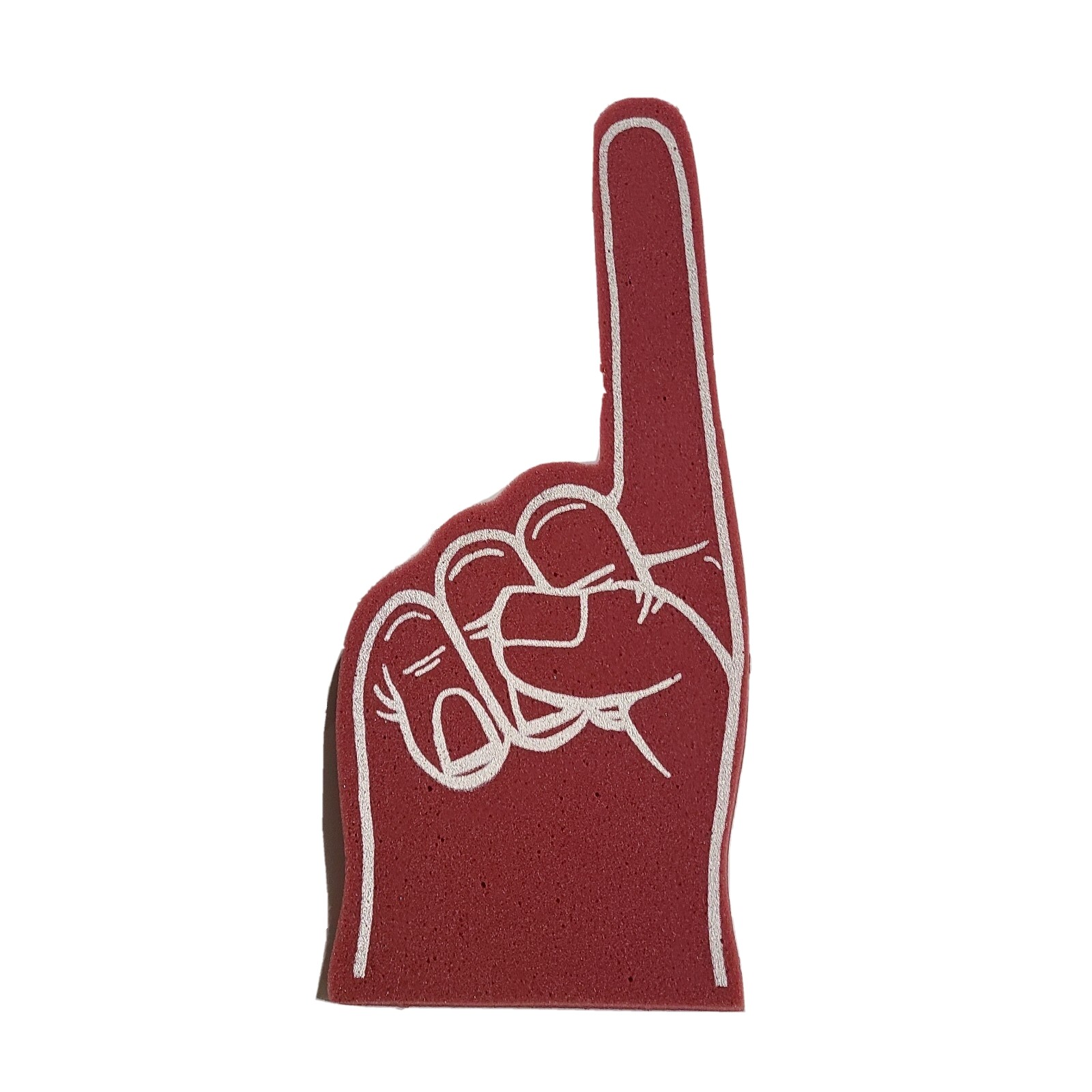#1 Foam Finger hand , 20" marron red for game Day team made in Usa handware