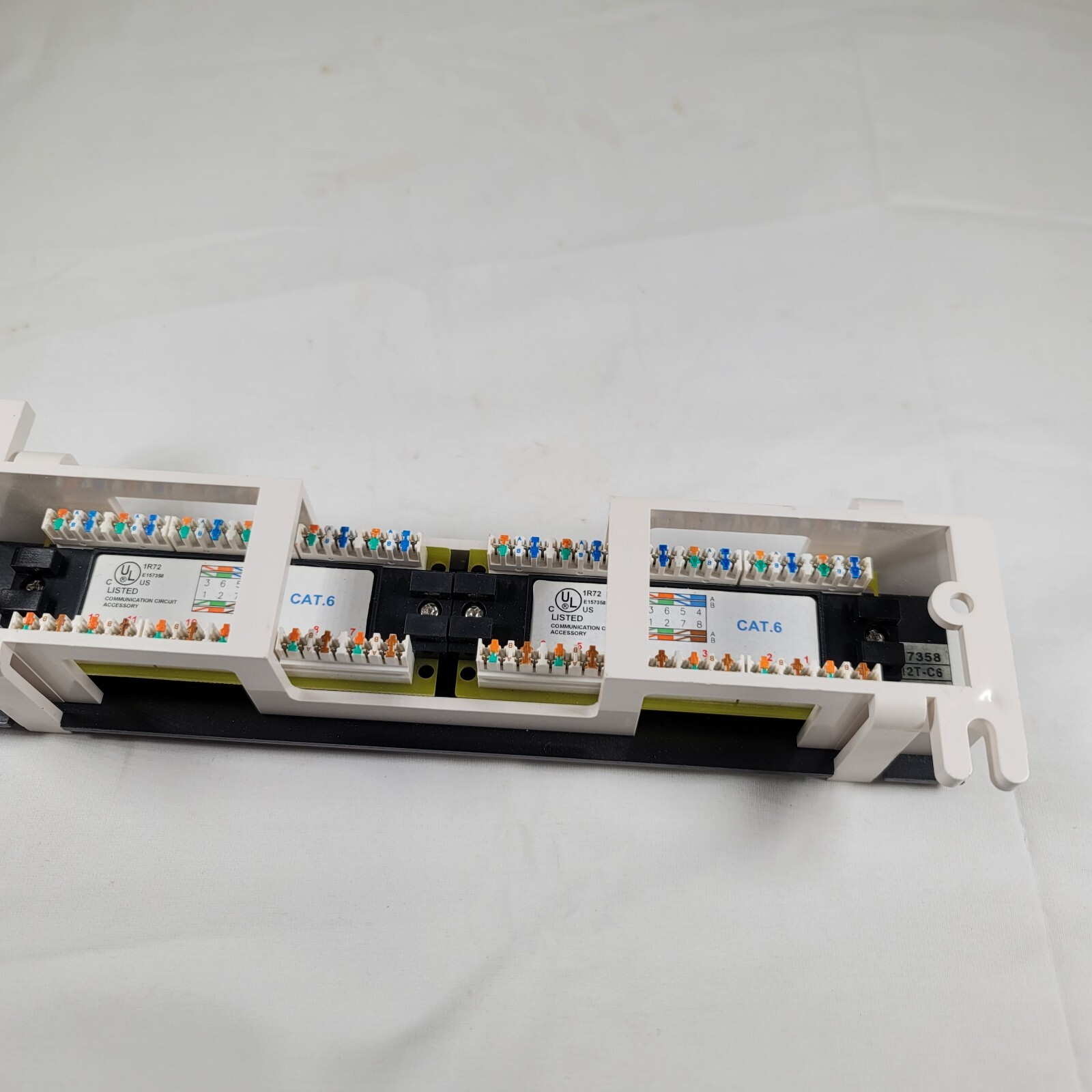 Cat6 UTP 12 Port Network Mini Patch Panel 110 with Surface Wall Mount Bracket