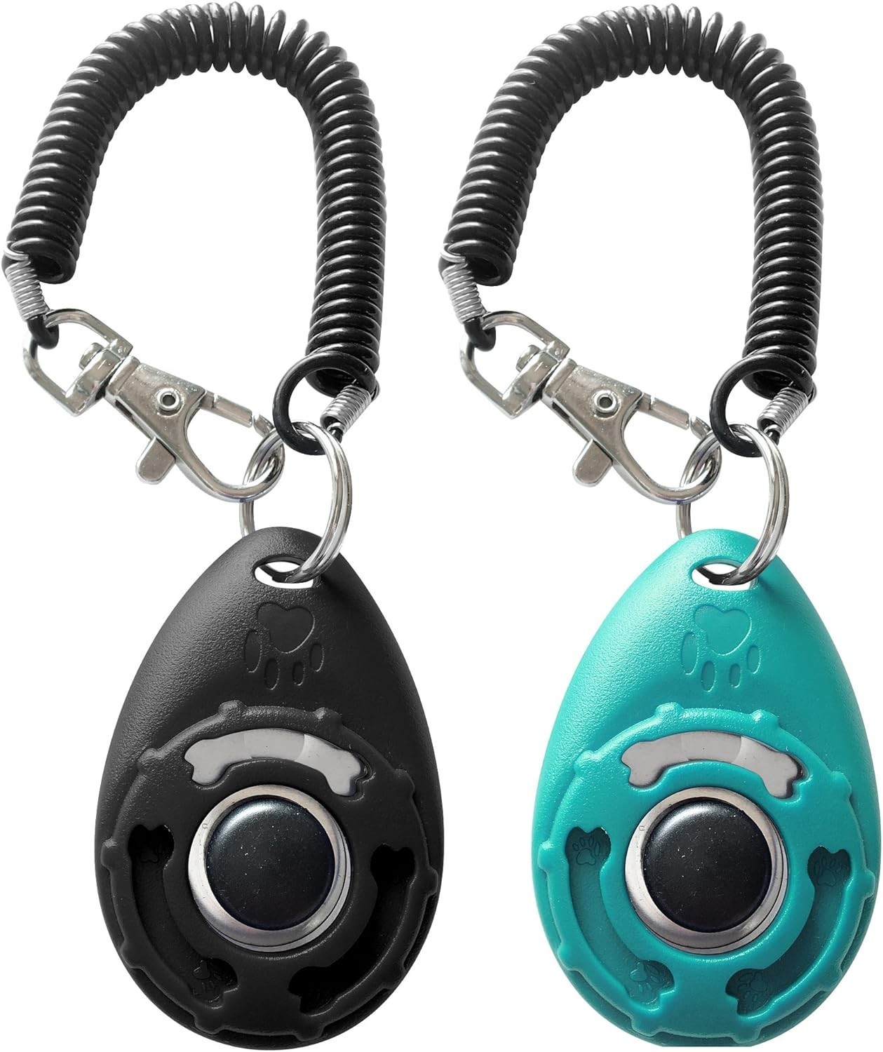 Pet Training Clicker with Wrist Strap - Dog Training Clickers New Black + Blue