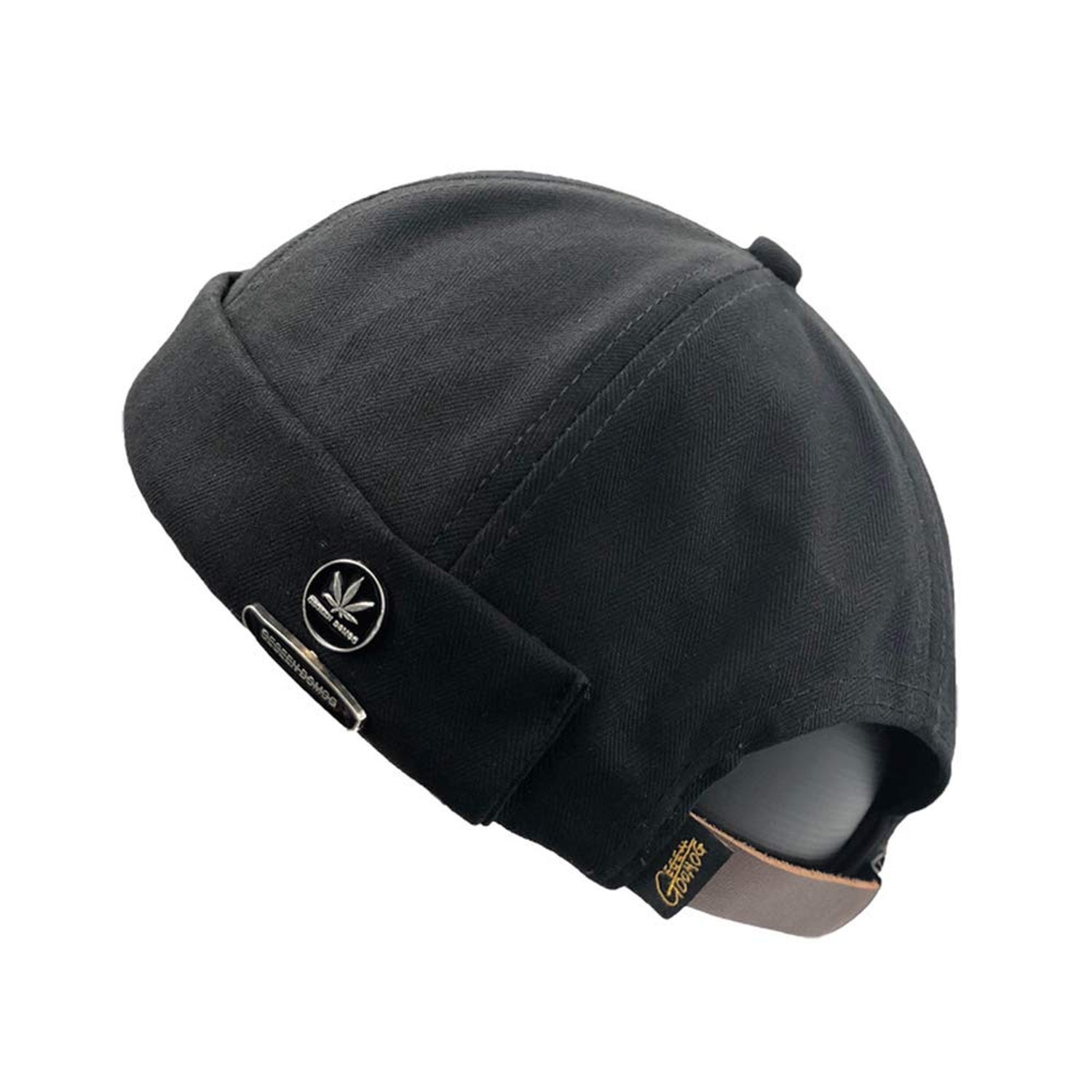 Men Hats Docker Cap Hats Sailor Cap Worker Hat Rolled Cuff Retro Brimless Hat...