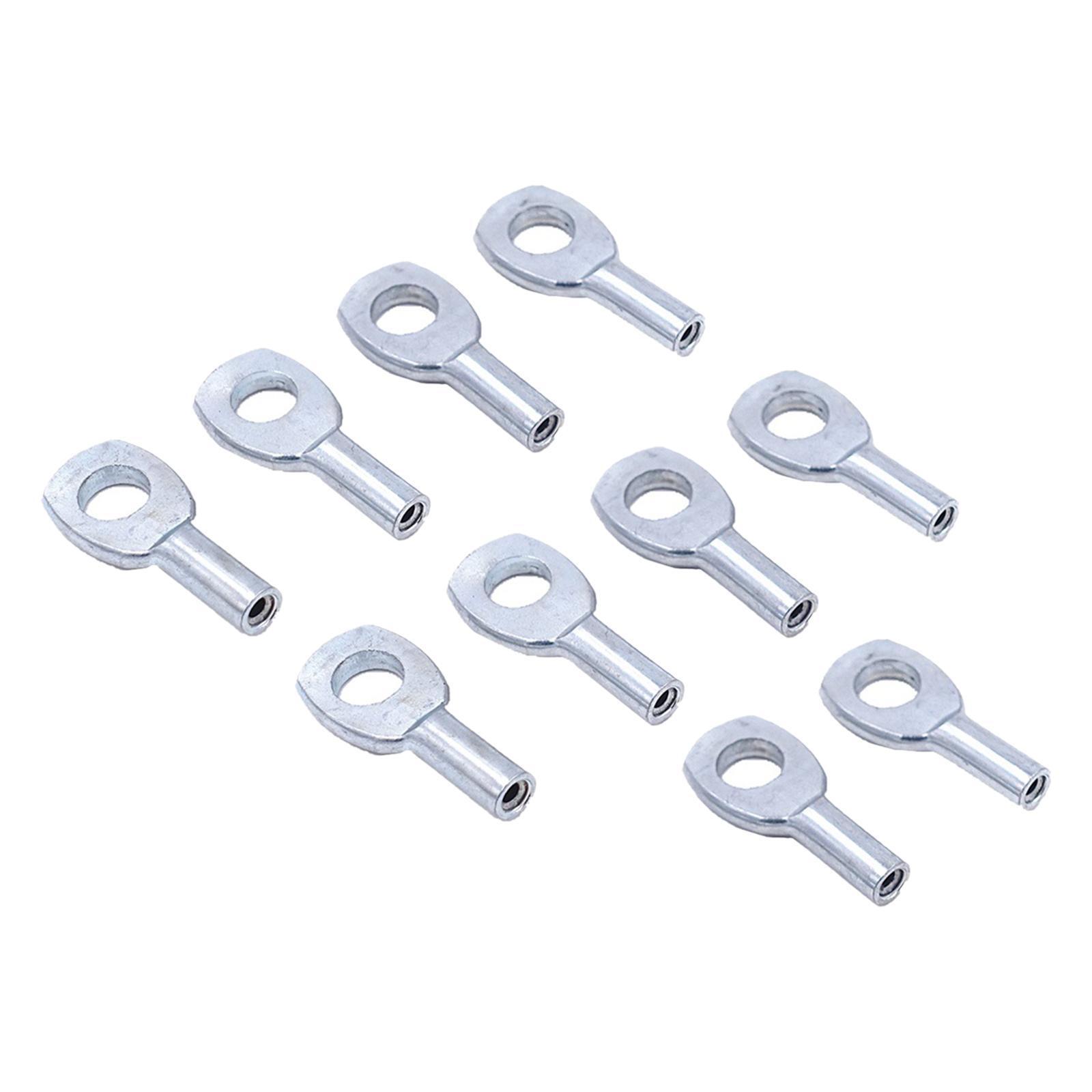 10 Pieces Steel Wire Rope Eyelets Attachments Terminals for 2mm Wire Rope