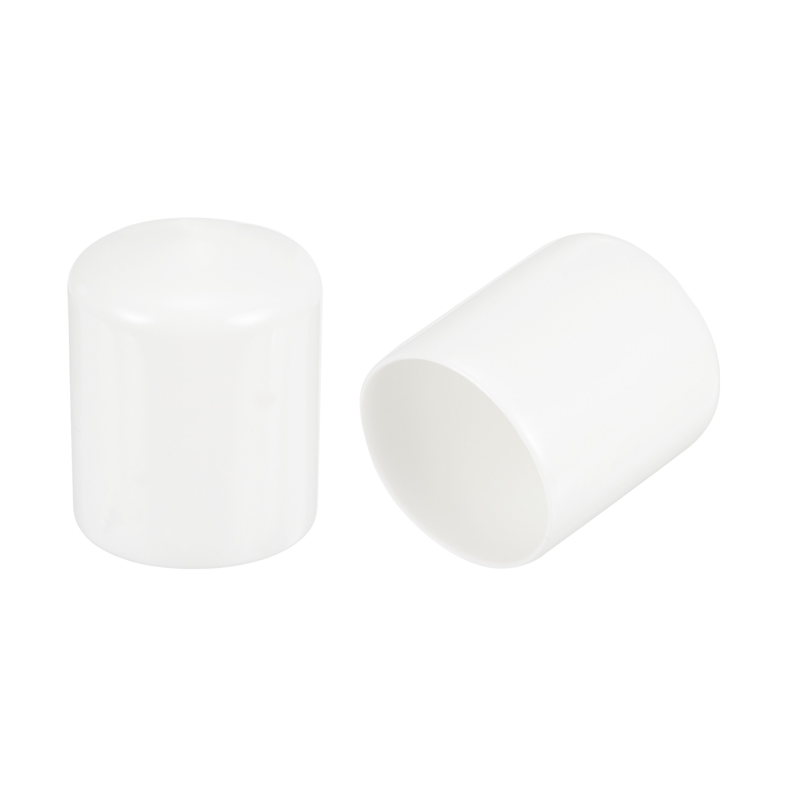8Pcs White 38mm Rubber End Caps Round Vinyl Plug Insert Rubber Flexible