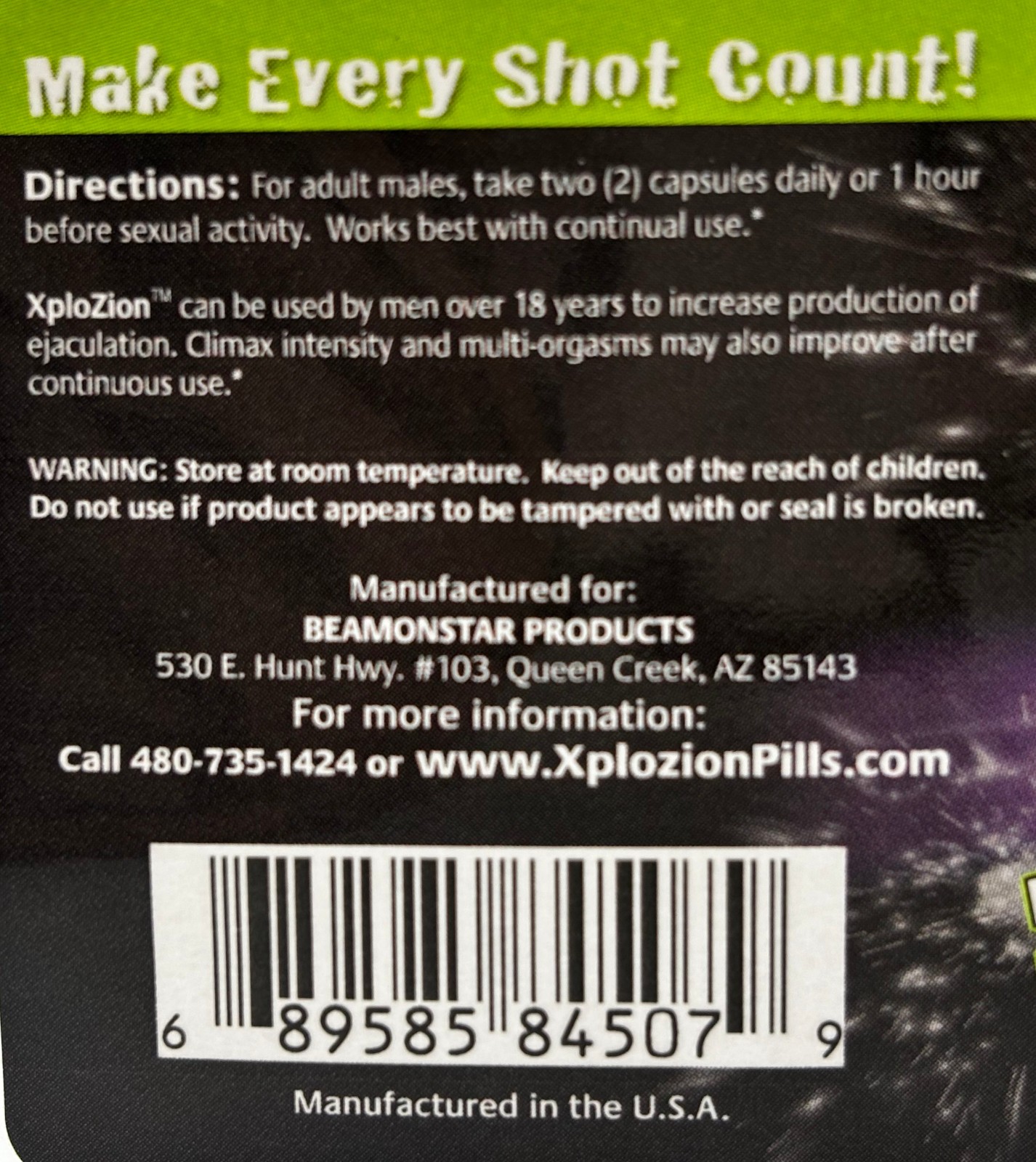 XploZion-Single-Serve Performance Support Discreet, Fast-Acting Formula