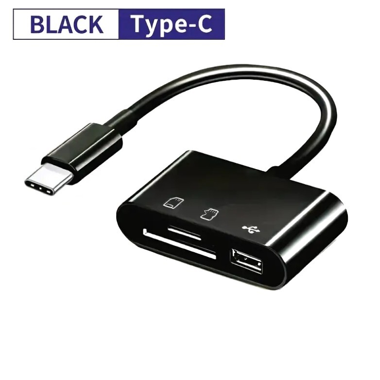 USB-C SD Card Reader Adapter For Android Apple MacBook Phones Cameras SDHC New