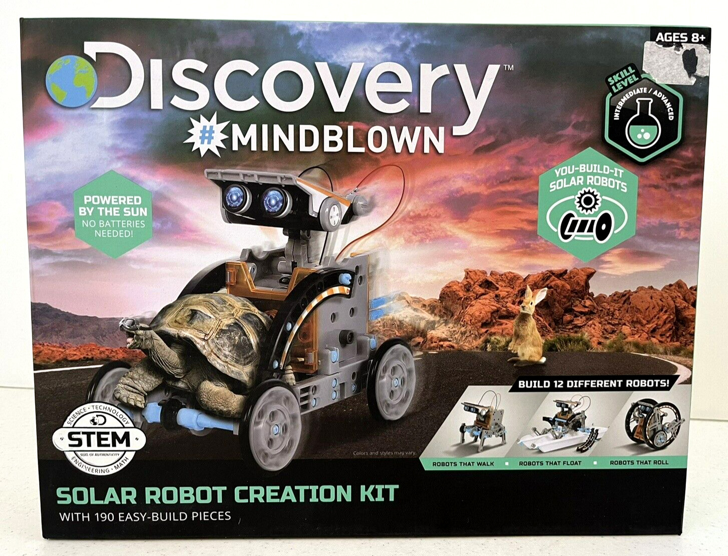Discovery # Mindblown~Solar Robot Collection Kit~Stem 12 In 1 ~ 190 Pieces ~ New