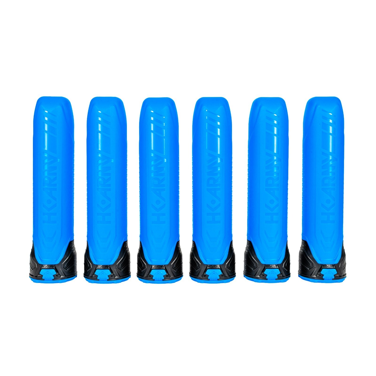 HK Army Maxlock Lock Lid Cobalt Blue Push Button 185 round Paintball - 6 Pods