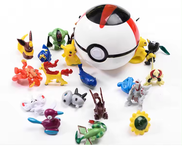 Pokeball Capsule toy 2.5 in - with small random Pokemon figure included