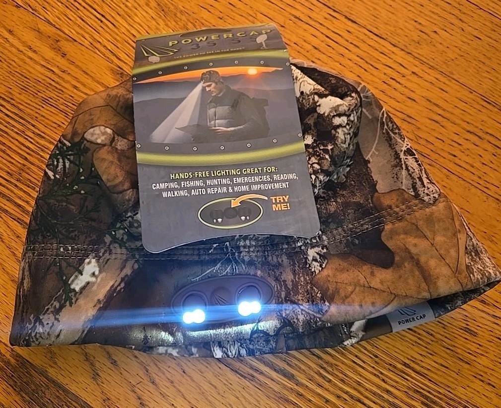 *NEW* Panther Vision POWERCAP 48-Lumen LED Cap Light, Realtree Camo  One Size