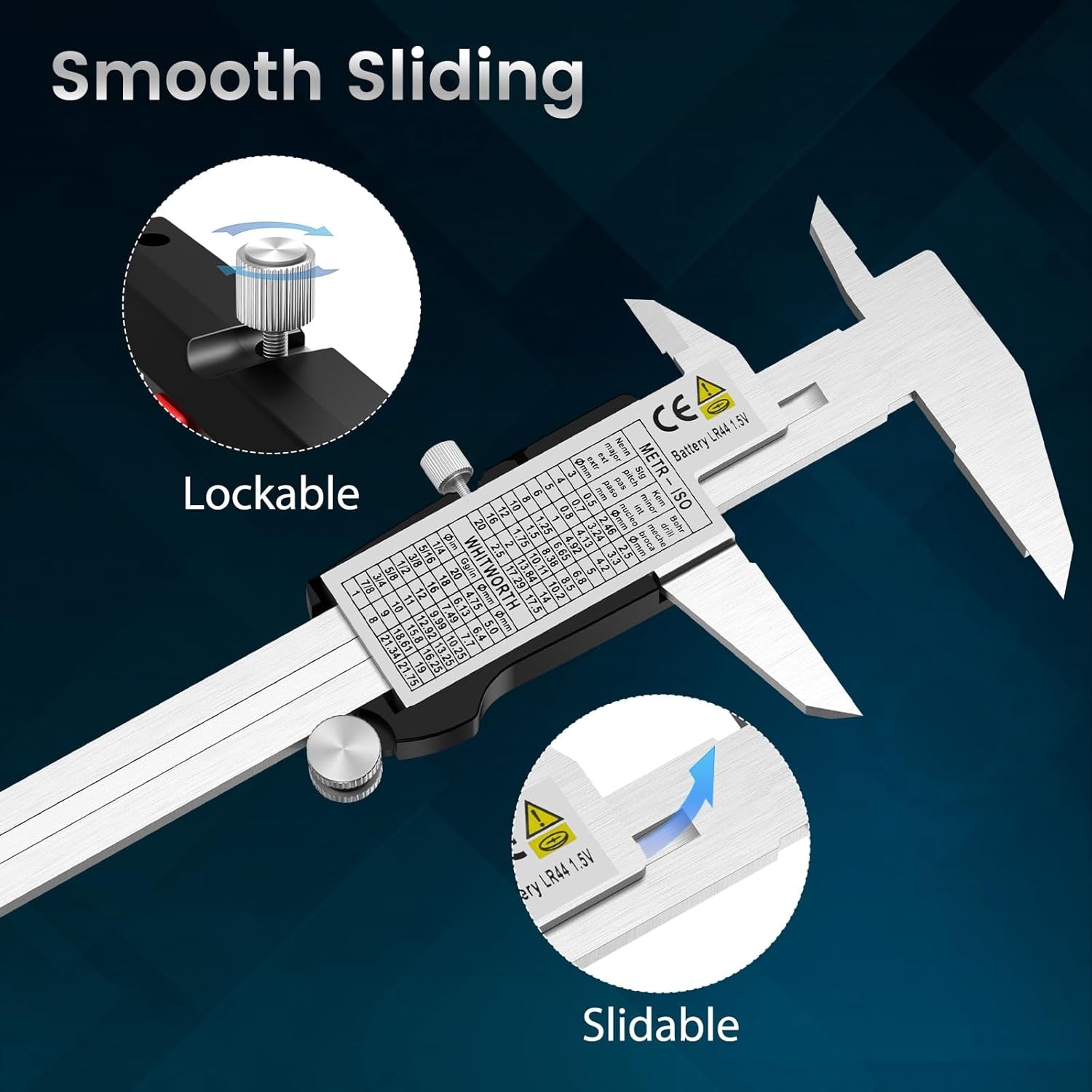 Digital Caliper 6 Inch, Measuring Tool with Large Industrial 150mm