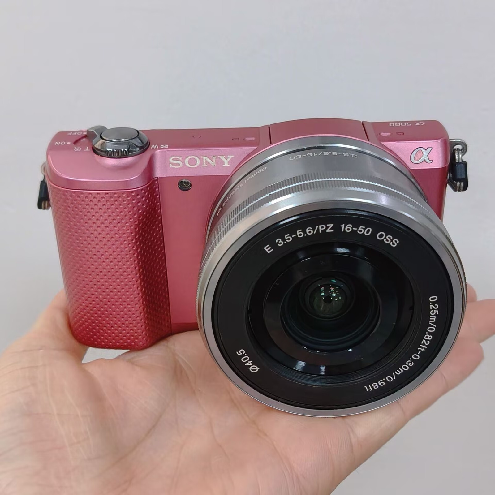 SONY Alpha a5000 Pink Mirrorless Digital Camera w/16-50mm Lens English
