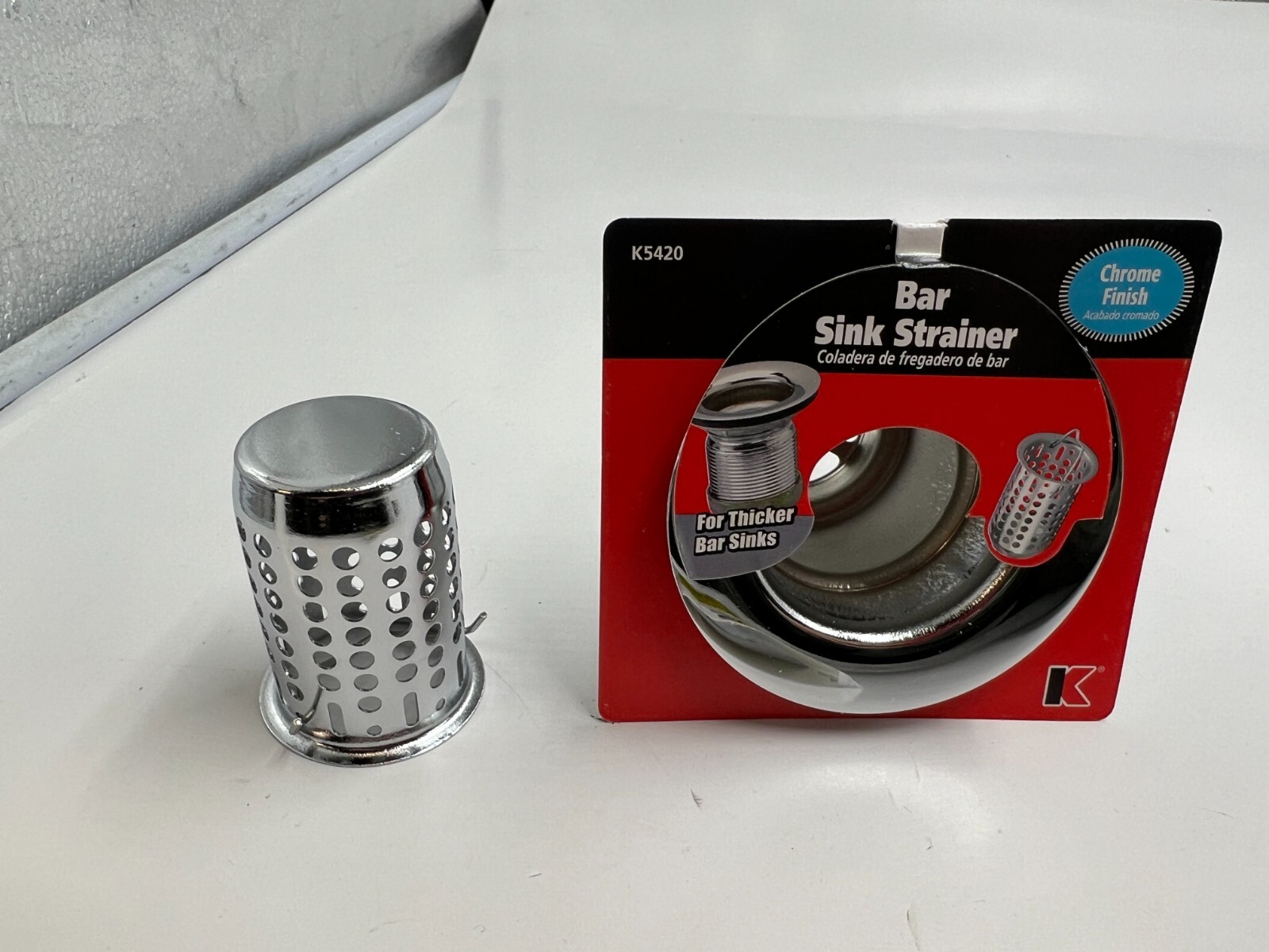 Keeney OEM K5420 Long Basket Bar Sink Strainer Stainless Steel ~ Chrome Finish