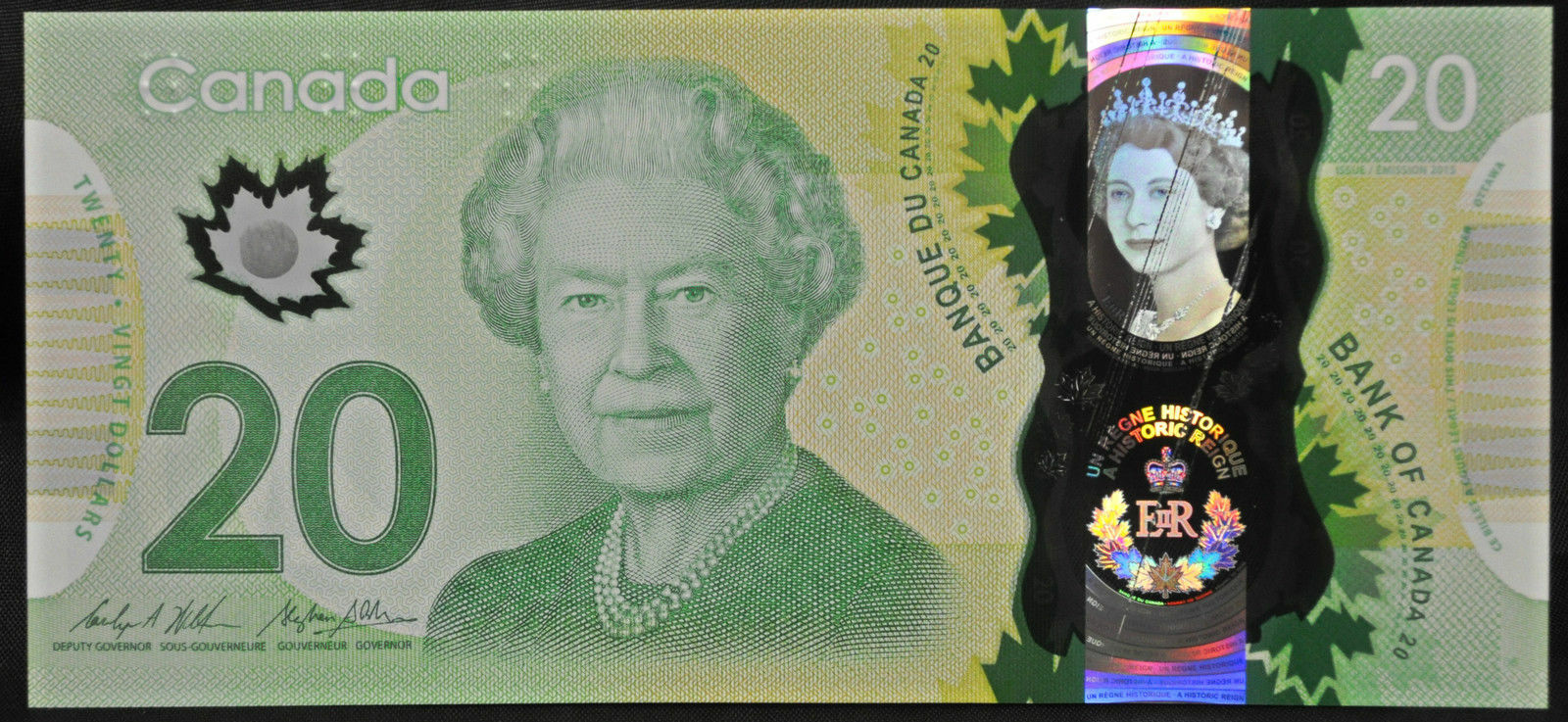 ERROR 2015 Bank of Canada $20 Queen Elizabeth II Commemorative Note