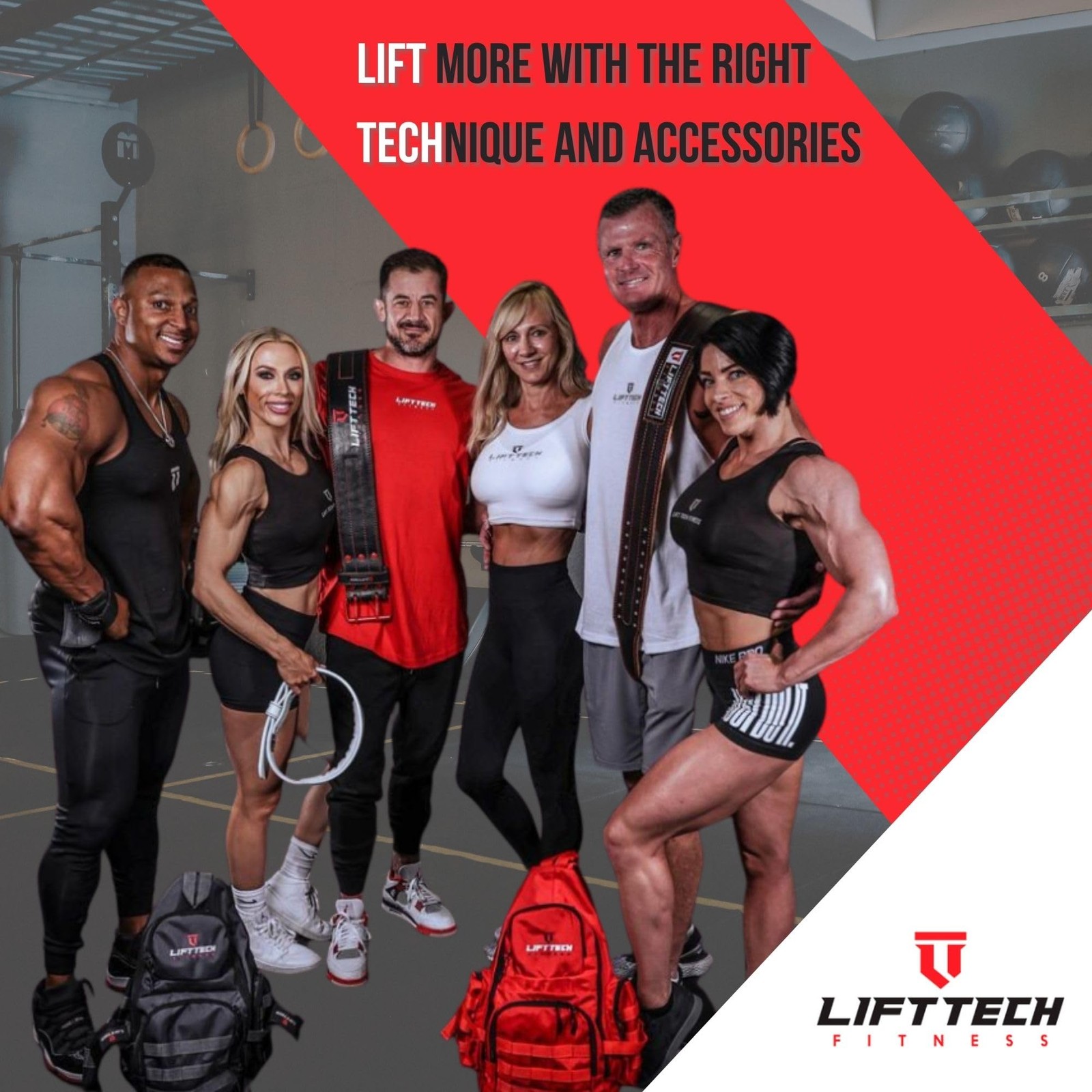 Lift Tech Pro Knee Wraps, Black, One Size