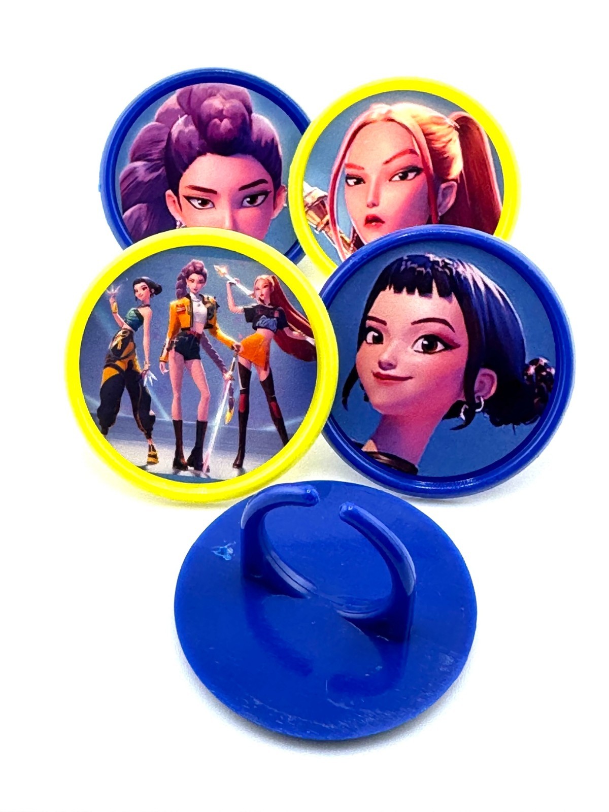 KPop Demon Hunters Party Supplies Cupcake Toppers Rings Cake Decorations - 12 pk