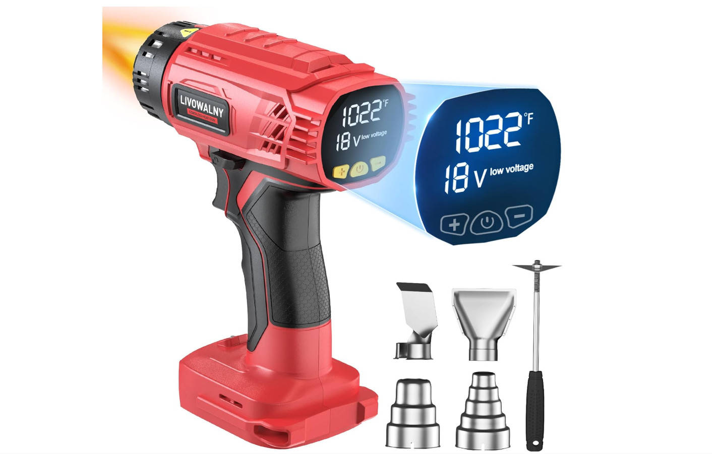 Heat Gun for Milwaukee M18 Battery: 350W Cordless Battery Powered Heat Gun 122℉~