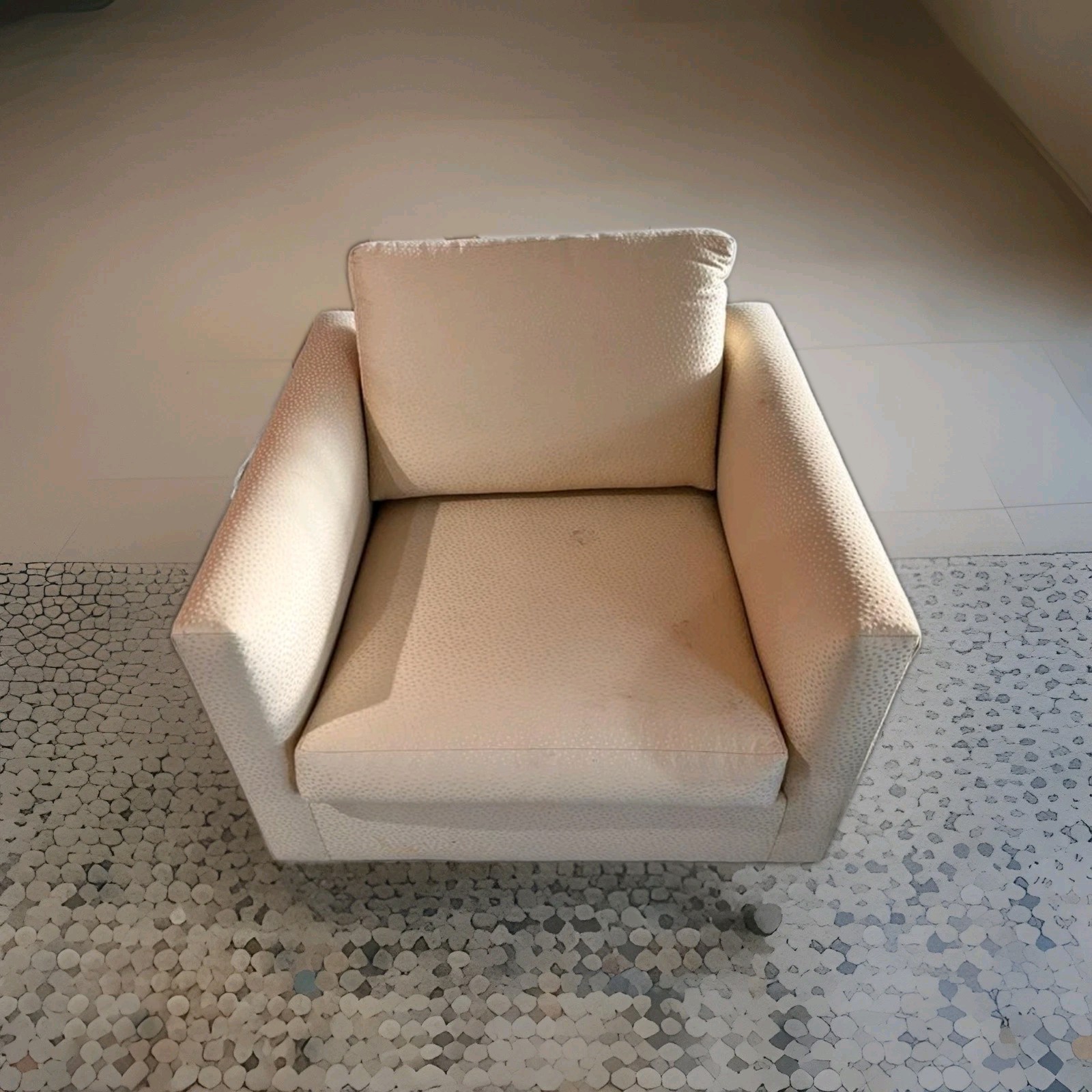 Pair Of Custom Probber Swibel Cube Chairs - From The Frank Lloyd Wright -60%off