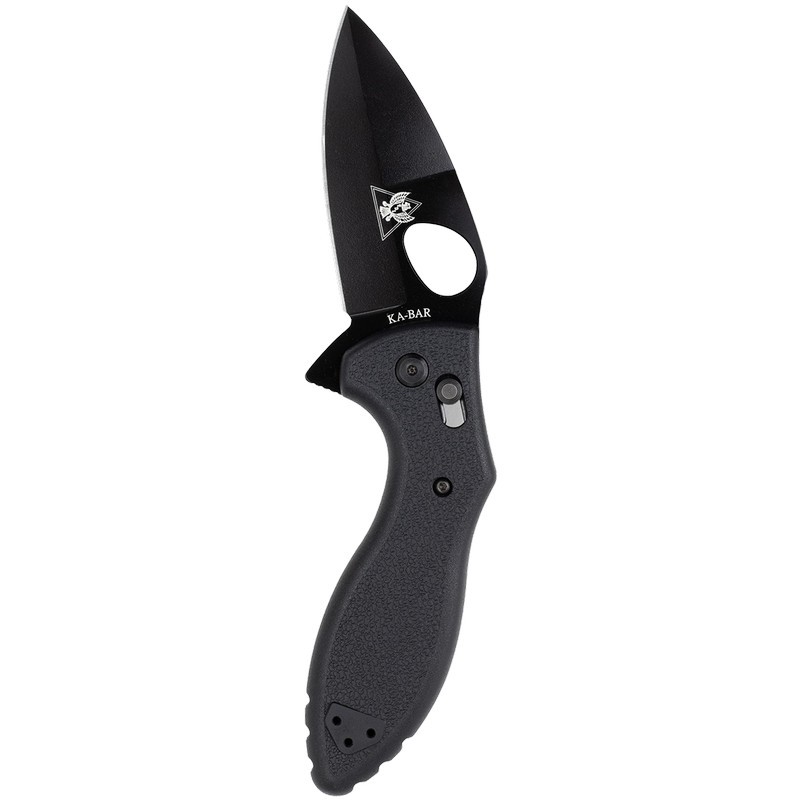 KA-BAR 2490 TDI Flipper Folding Knife 3.00" Spear Point AUS 8A Blade, Black
