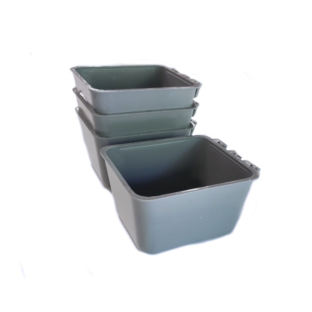 Cage Cups 4pk Gray 1 Pint / 16 fl oz Hanging Feed & Water Cups Chicken Poultry