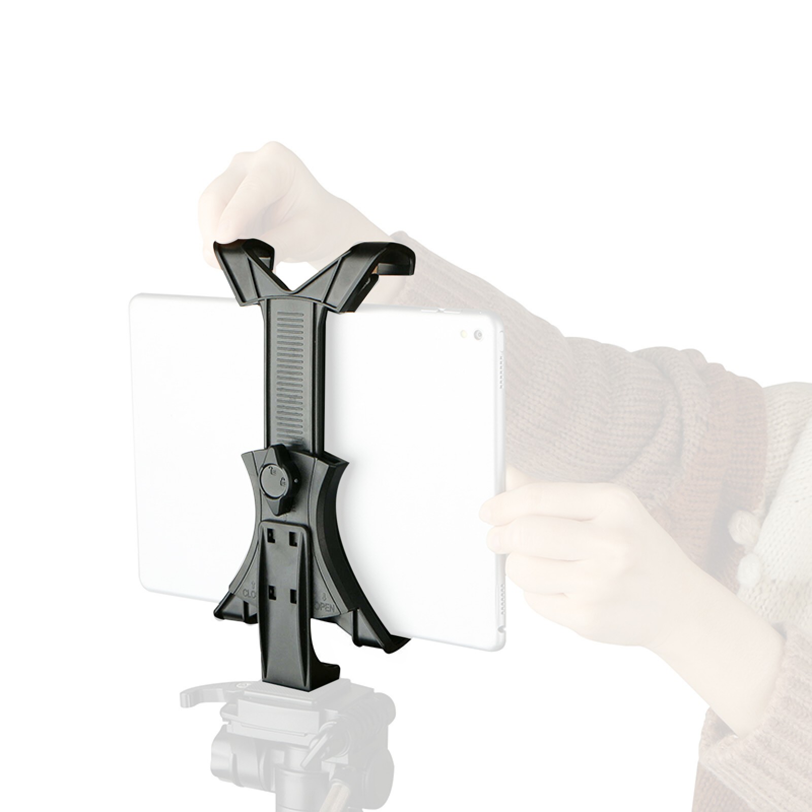 Universal Tablet Tripod Mount Clamp Holder Bracket Adapter for 7-10.1inch iPad b