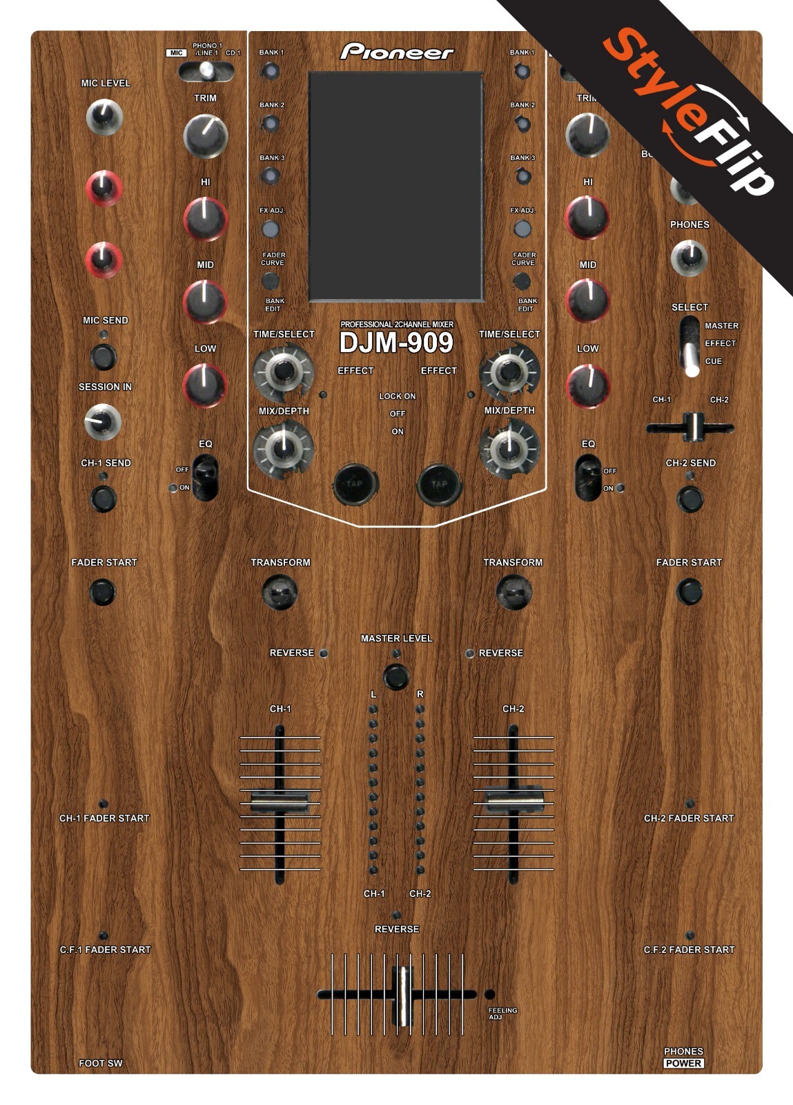 Pioneer DJM 909 Skin | Wood 2 | Protective Decal | StyleFlip Skins