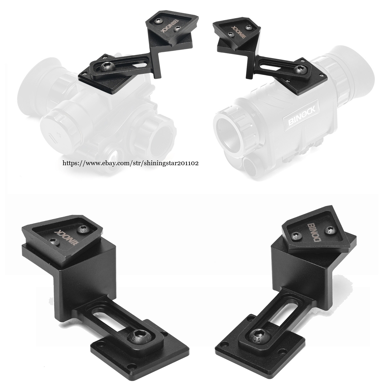 Multi-Angle Adjustment NVG J Arm Adapter Holder for NVG10 NVG30 Left/Right Eye