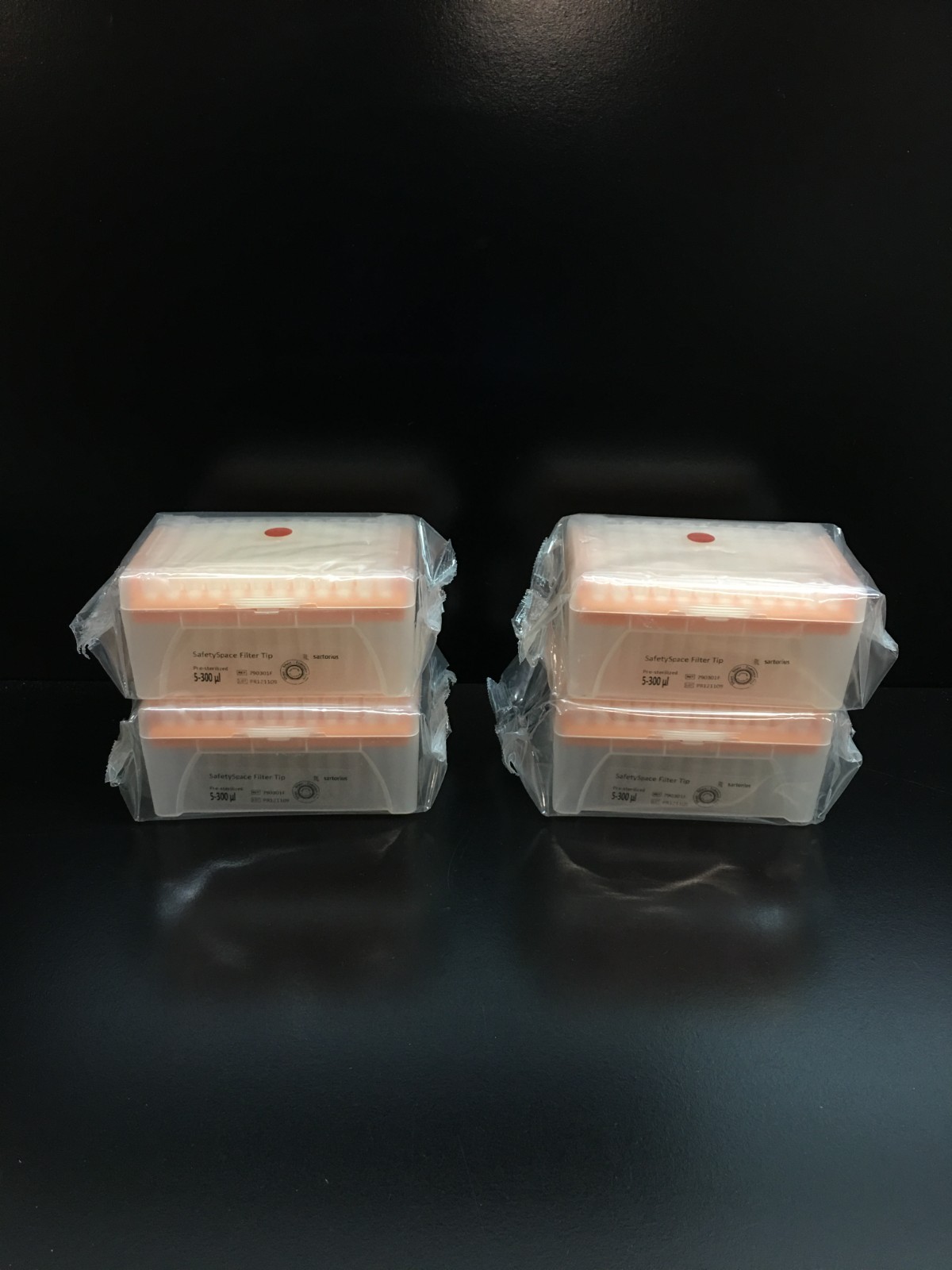 Sartorius REF 790301F Safety Space Filter Tip 300uL Lot 4 Racks