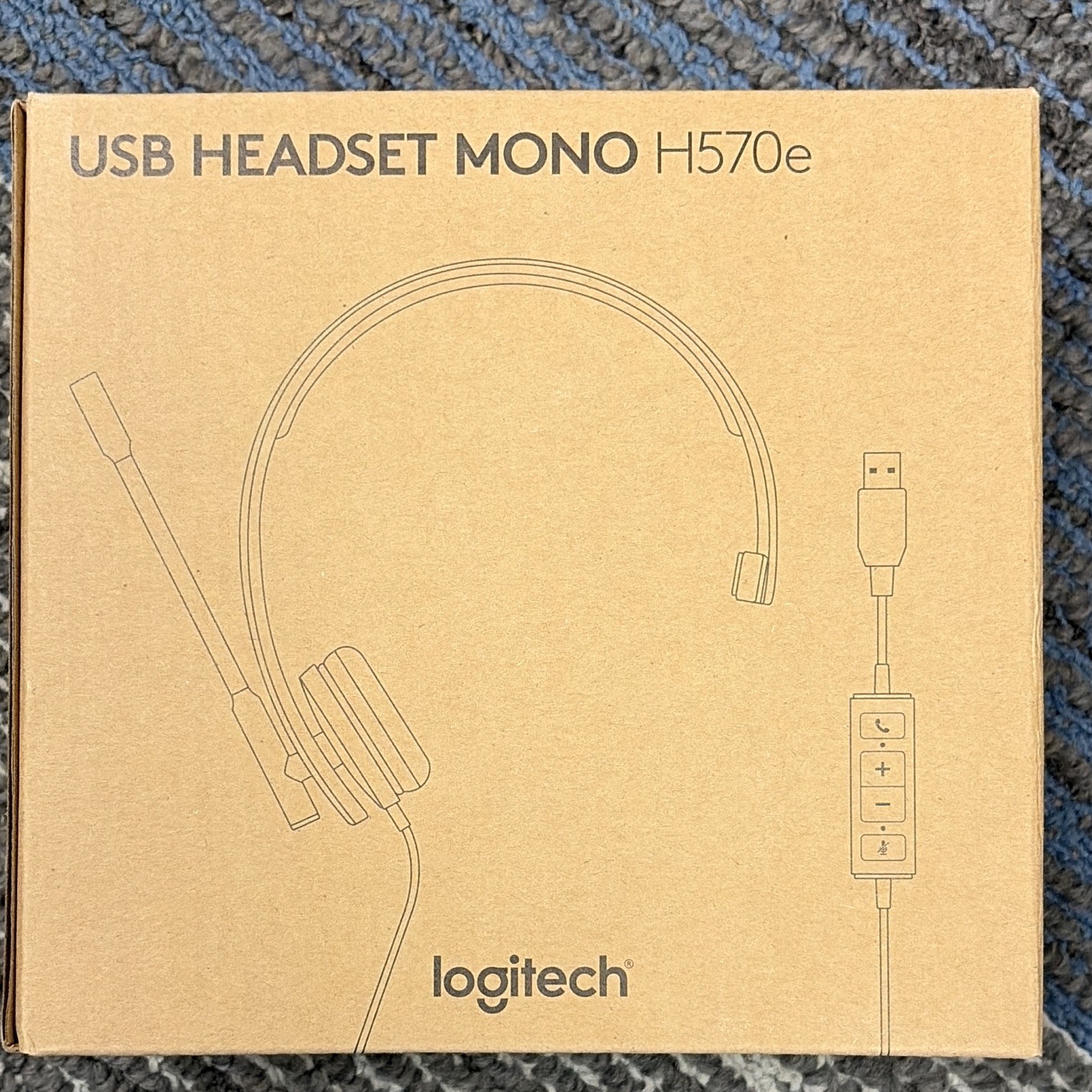 *Brand New* Logitech H570e Wired Headset with Noise-Cancelling Microphone USB-A