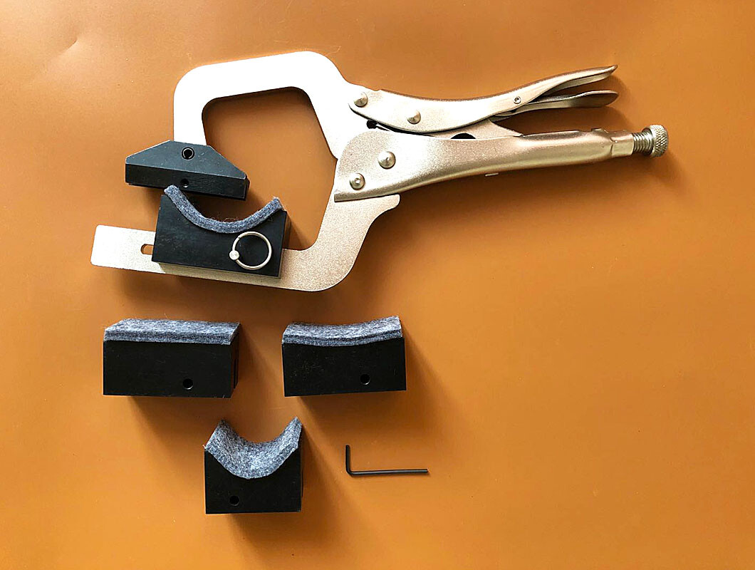 Hand Held Fret Press, & 4 Neck Supports, For Any Neck