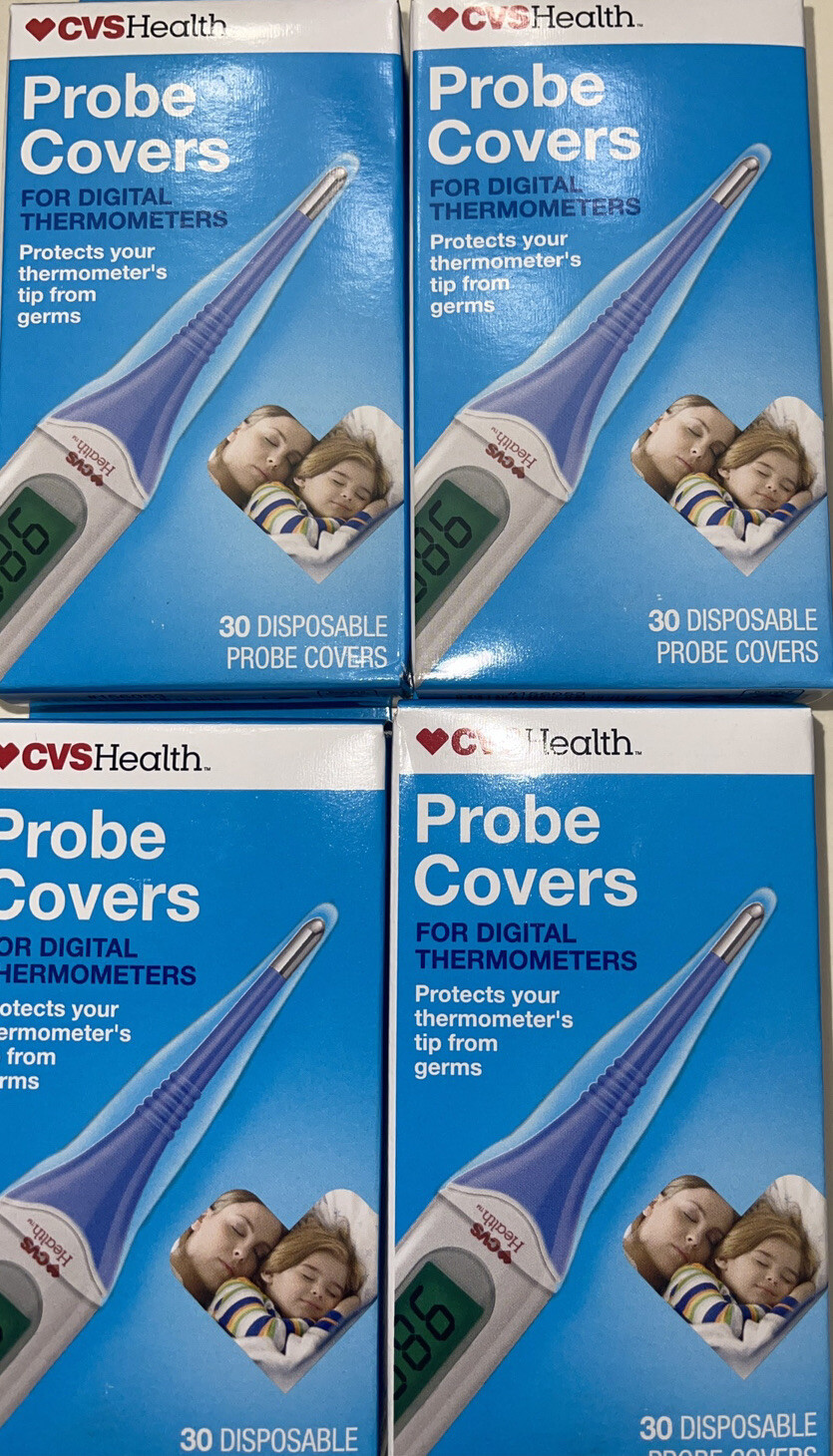 CVS EAR THERMOMETER PROBE COVER 30 PACK 4 PACKAGES (120 COVERS)