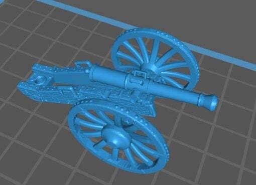 French Artillery 8lb gun and limber - Resin 28mm Scale