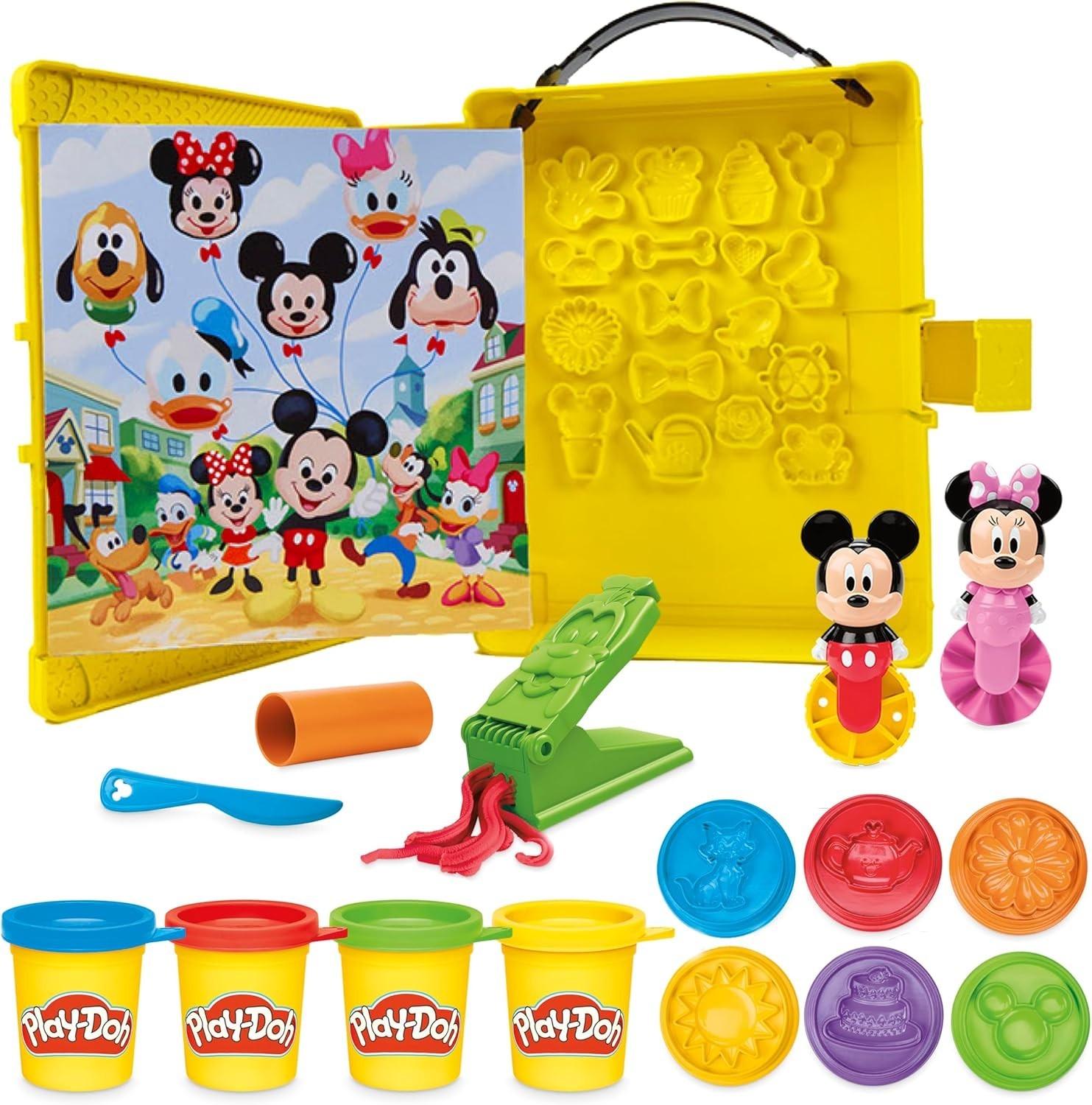 Play-Doh Disney Junior Mickey Mouse Clubhouse, Shape a Story Playset, Storage &
