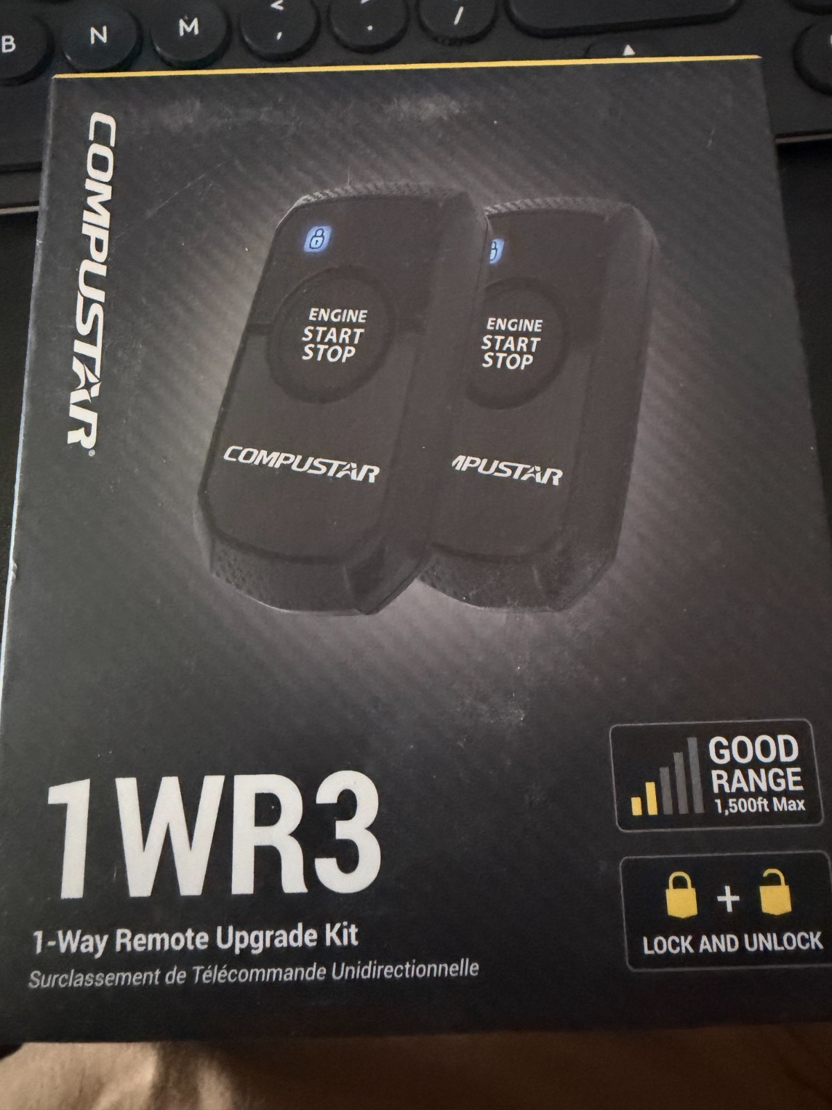 Compustar Prime RF-1WR3-AP 1-Way 1500-FT Remote Upgrade Kit - New Design Case