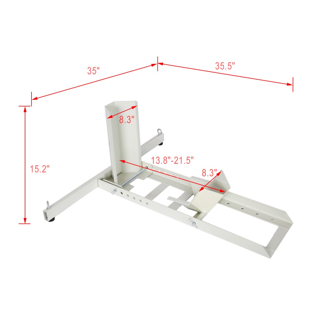 Adjustable 1800Lb Capacity Motorcycle Wheel Chock Stand 4 Tie Down Sets