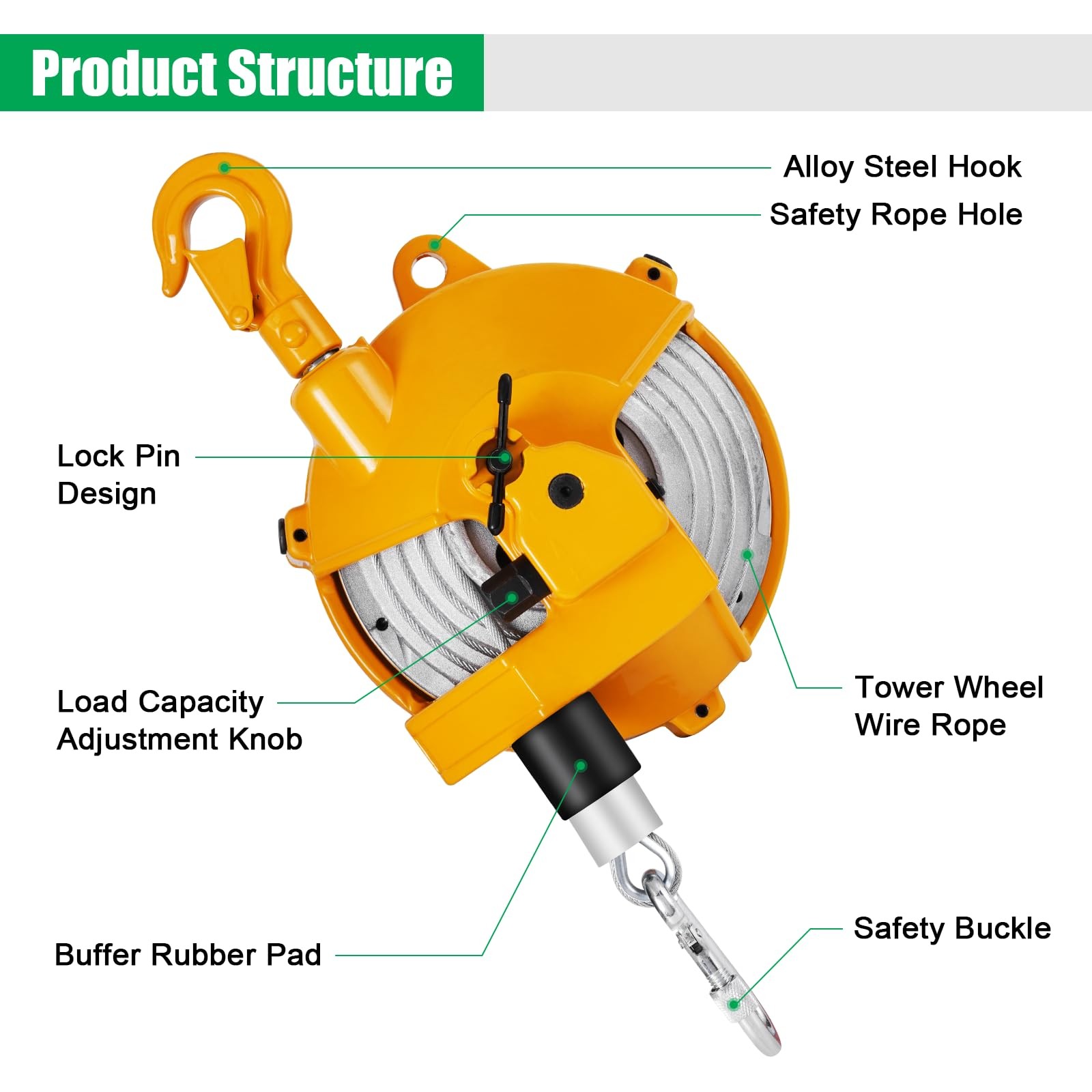 Retractable Spring Balancer 5~9kg(11~20lbs) Hanging Tool Spring Balancer Bala...