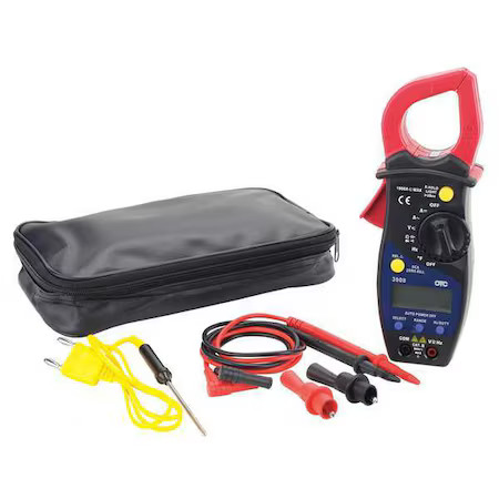 Otc 3908 Clamp Meter Kit,  Backlit Lcd,  1, 000 A,  1.3 In (33 Mm) Jaw