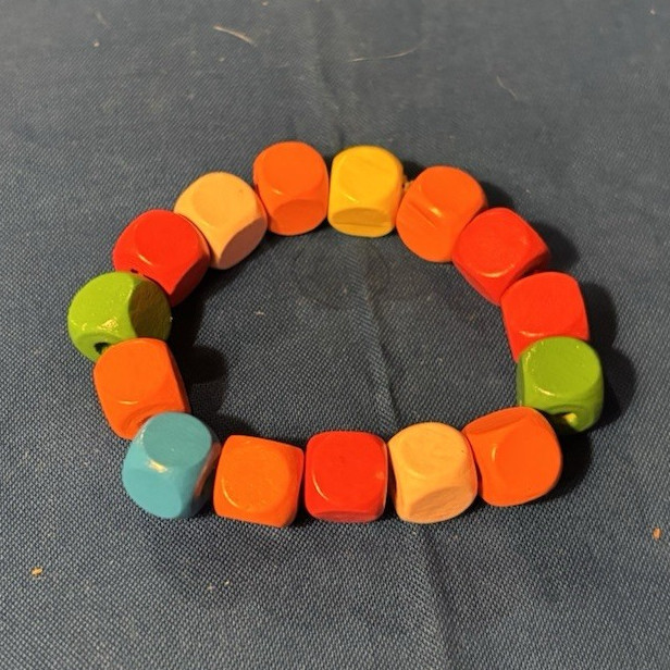 Multicolor Beaded Bracelet Wooden Round Unisex Handcrafted Fashion