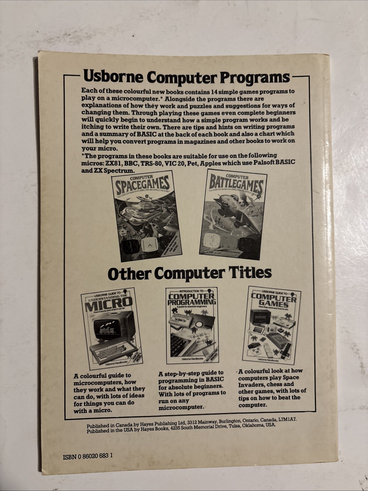 RARE Vtg Computer Spacegames Program Book TRS-80 BBC Apple Usborne 1982 BASIC