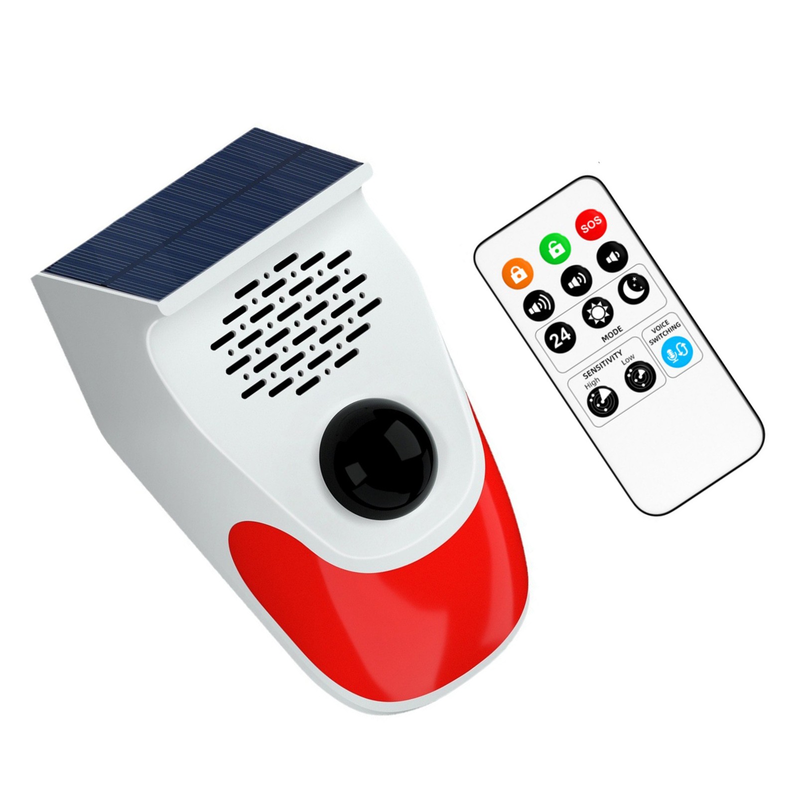 Home Intelligent Infrared Detector Voice Announcer 120dB High Pitched Alarm