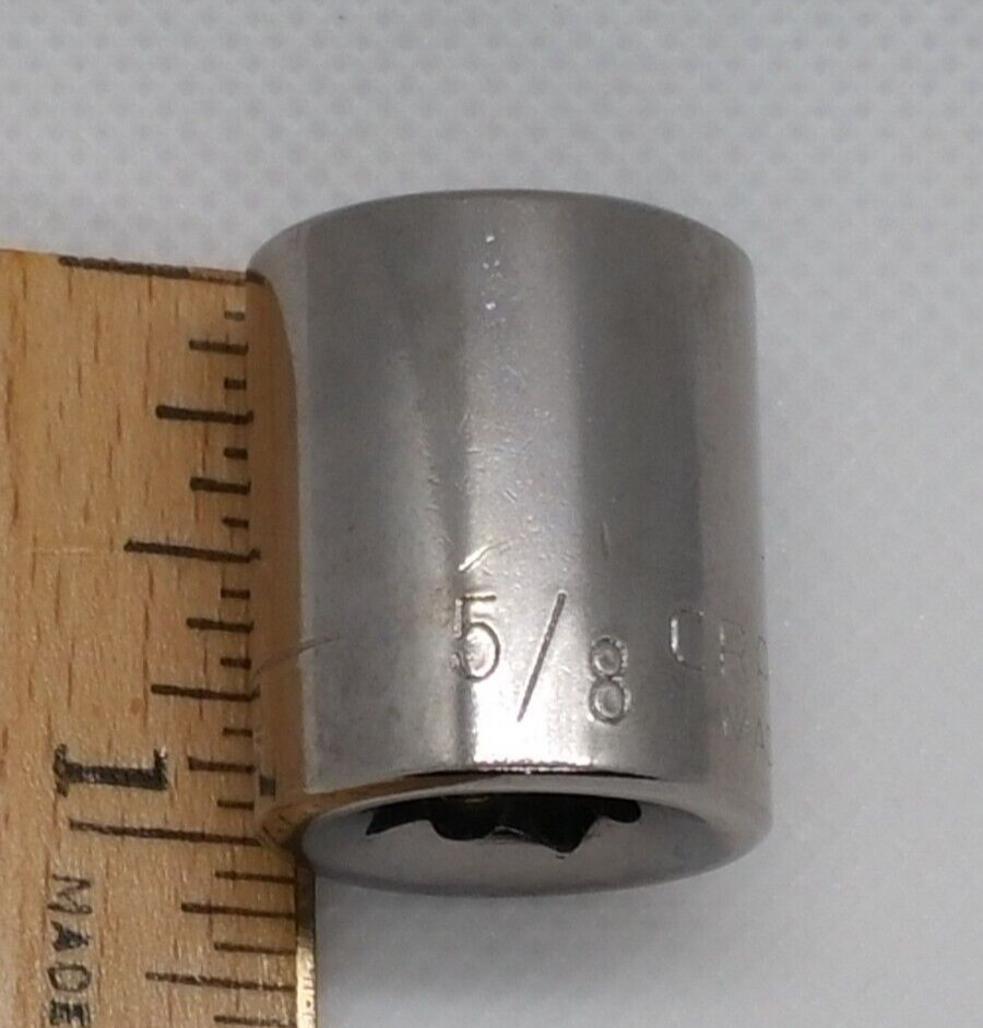 Craftsman 3/8" Drive 5/8" 6 Point Shallow Socket SAE G2 43005 USA NOS