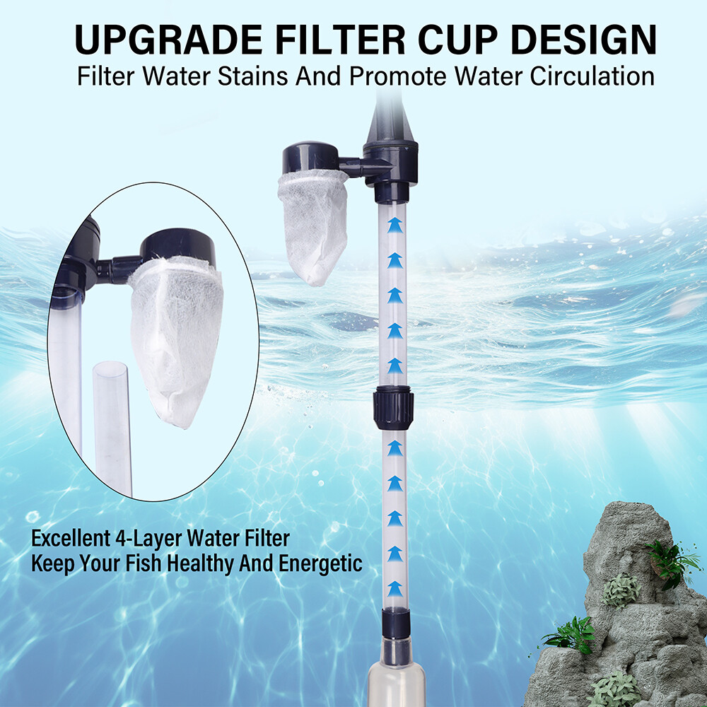 Fish Tank Electric Siphon Water Change Gravel Vacuum Cleaner Pump