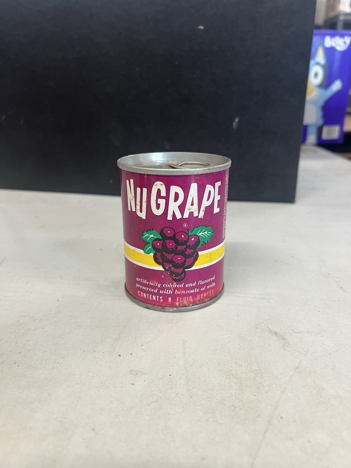 NuGrape 8 Oz Steel Can Dothan Alabama Vintage Pull Tab