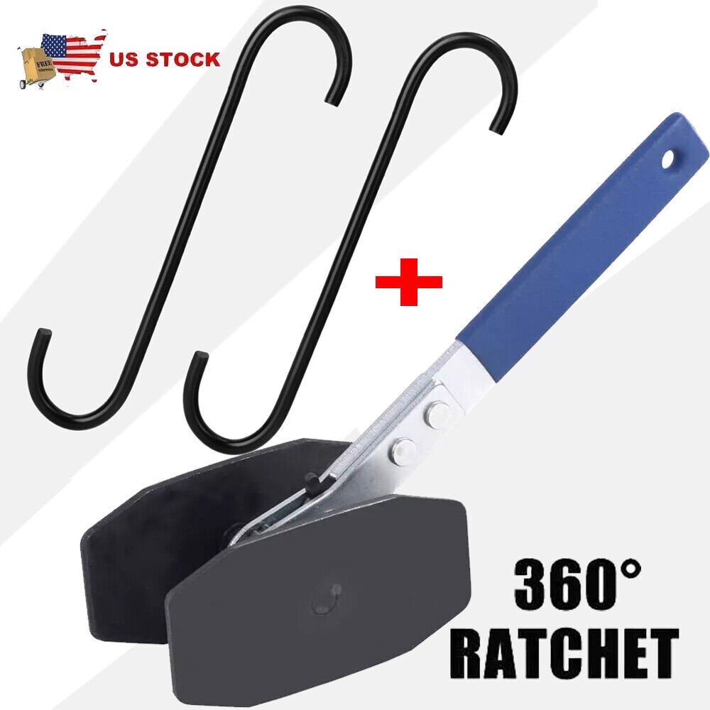 Universal Disc Brake Caliper Press Tool Ratchet Piston Spreader Hanger Hooks Kit