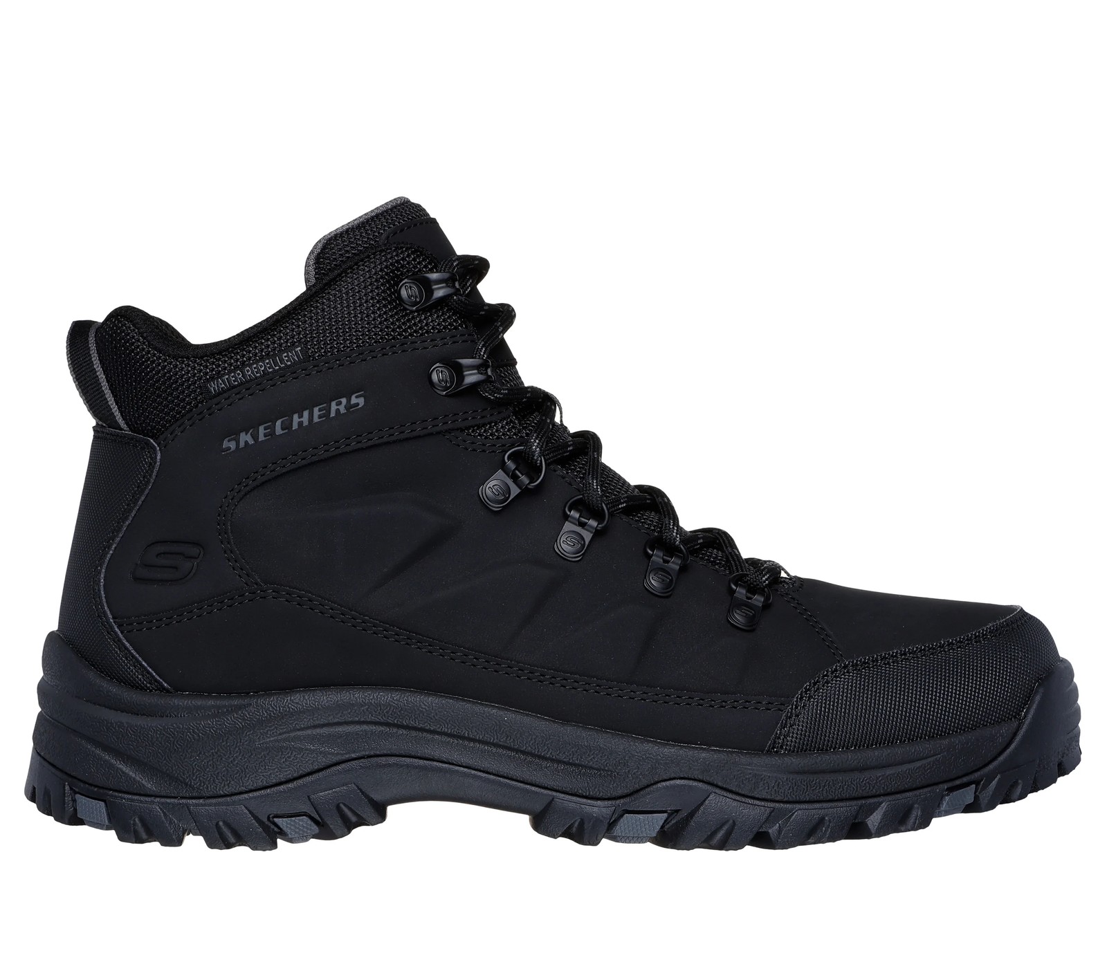 Skechers Mens Relaxed Fit Relment Daggett Hiking Boots 204642 - Black - New