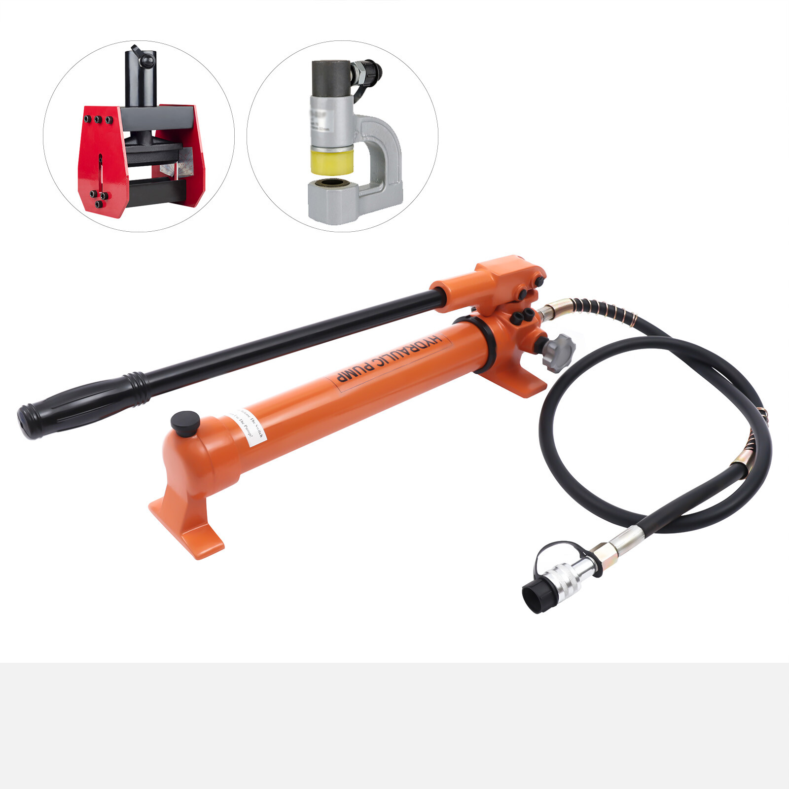 Manual Hydraulic Hand Pump Set 10000psi Oil Storage 700CC  2 Speed USA