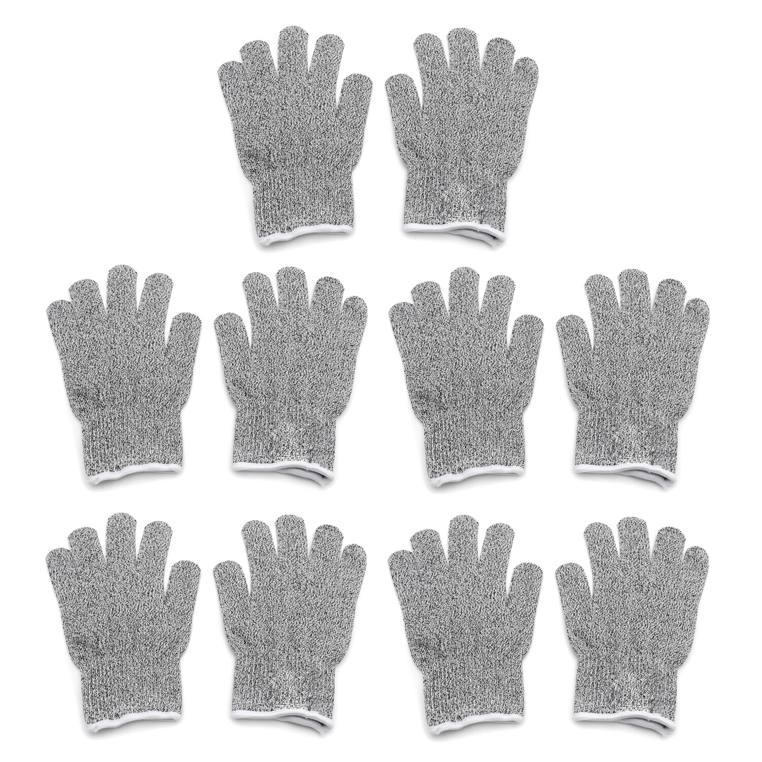 5Pair S Cut Resistant Gloves Level 5 Protection Food Grade In/Outdoor High Perfo