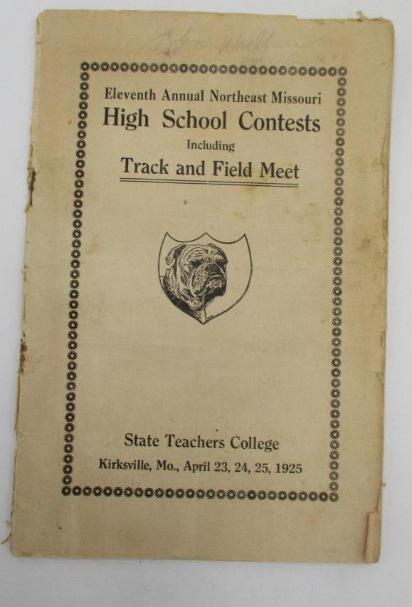 Vtg 1925 Missouri State Track & Field Meet Kirksville Teachers College Truman