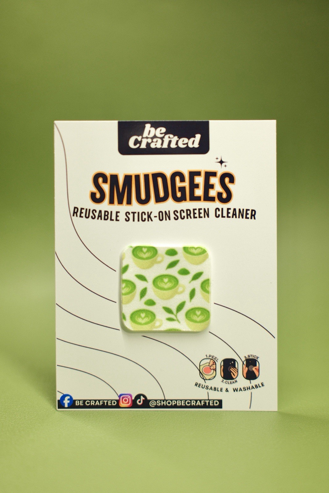 Reusable and Washable Microfiber Sticky Screen Cleaner SMUDGEES by Be Crafted/pc