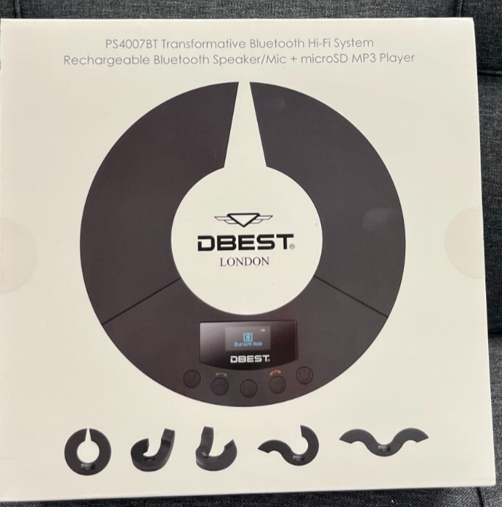 DBEST London PS4007BT Transformative Bluetooth & MP3 Hi-Fi System Black BrandNew